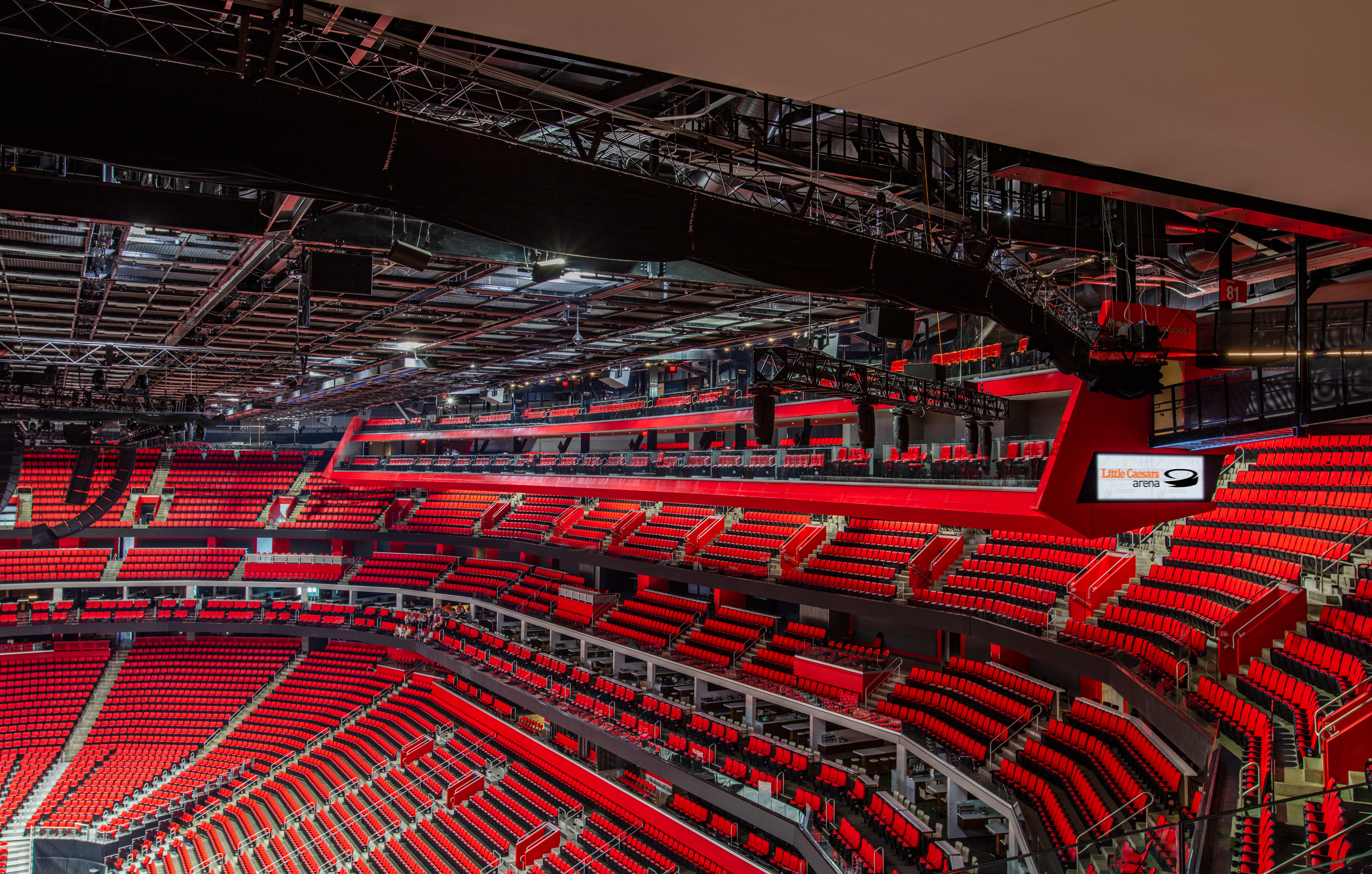 Little Caesars Arena and Elation Custom Light Ceiling in a Class by Itself